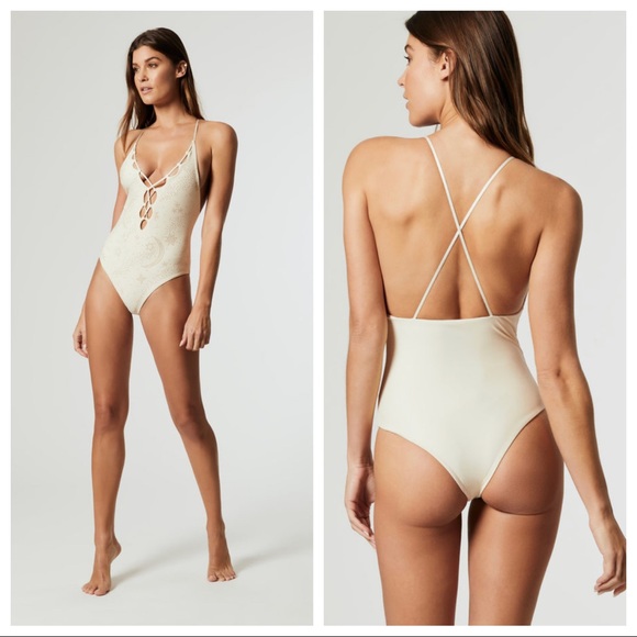 Beach Riot Other - NWT - BEACH RIOT Nicolette Lace Up One Piece Suitt